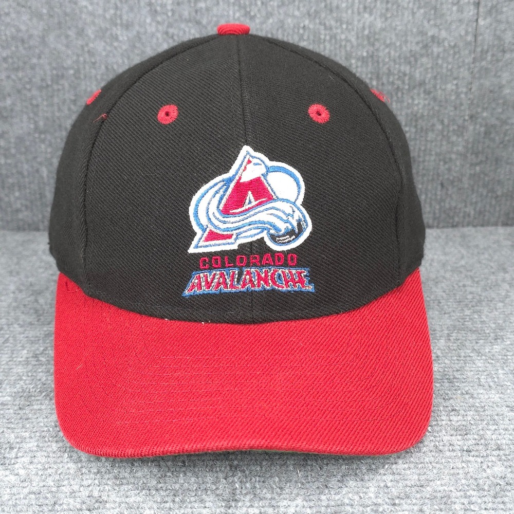 Vintage Colorado Avalanche Hat Cap Adult Black NHL Snapback Twins Enterprise